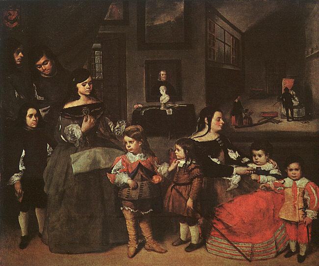 Juan Bautista Martinez del Mazo The Artist's Family Sweden oil painting art